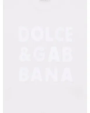 Dolce & Gabbana Kids DGロゴ・オープンワークTシャツ - White - サムネイル3