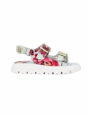 Dolce & Gabbana Kids 花柄プリント ダブルバックル サンダル - サムネイル2