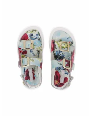 Dolce & Gabbana Kids 花柄プリント ダブルバックル サンダル - サムネイル4