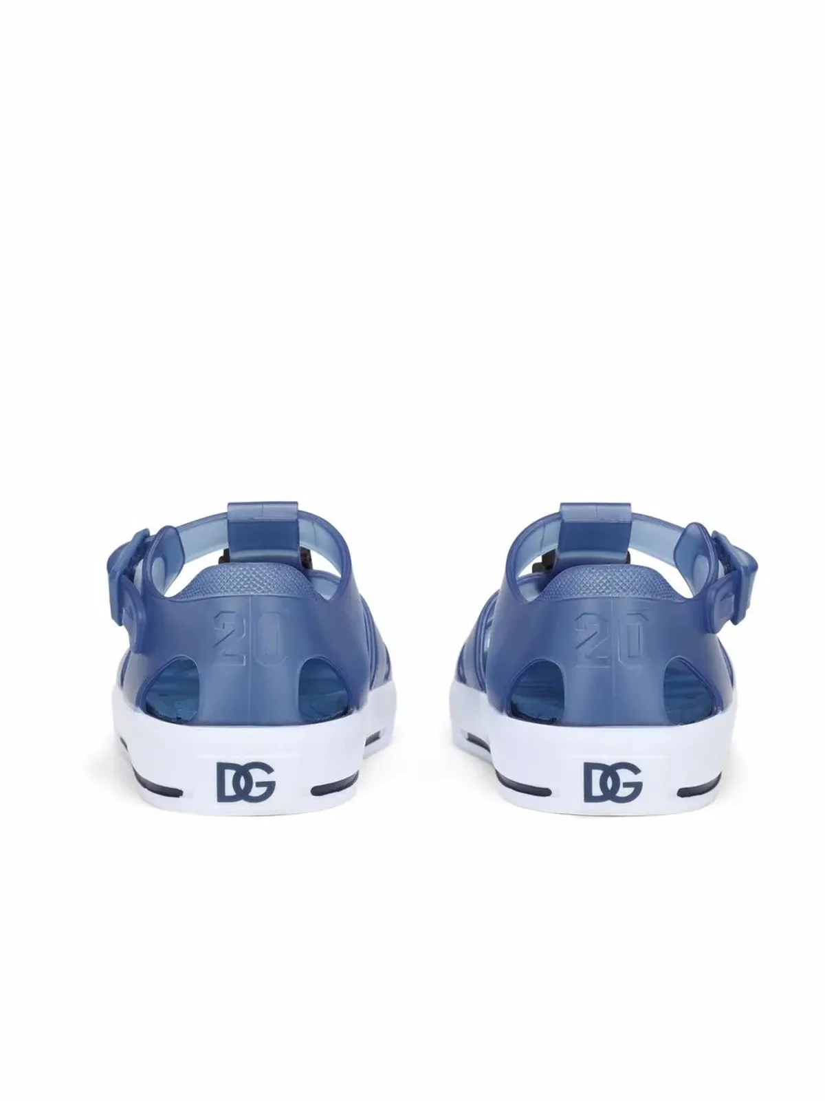 Dolce & Gabbana Kids DG-logo ジェリーシューズ ブルー - 画像3