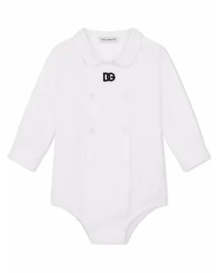 Dolce & Gabbana Kids DGロゴポプリンベビー用ロンパース - サムネイル1