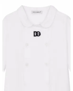Dolce & Gabbana Kids DGロゴポプリンベビー用ロンパース - サムネイル3