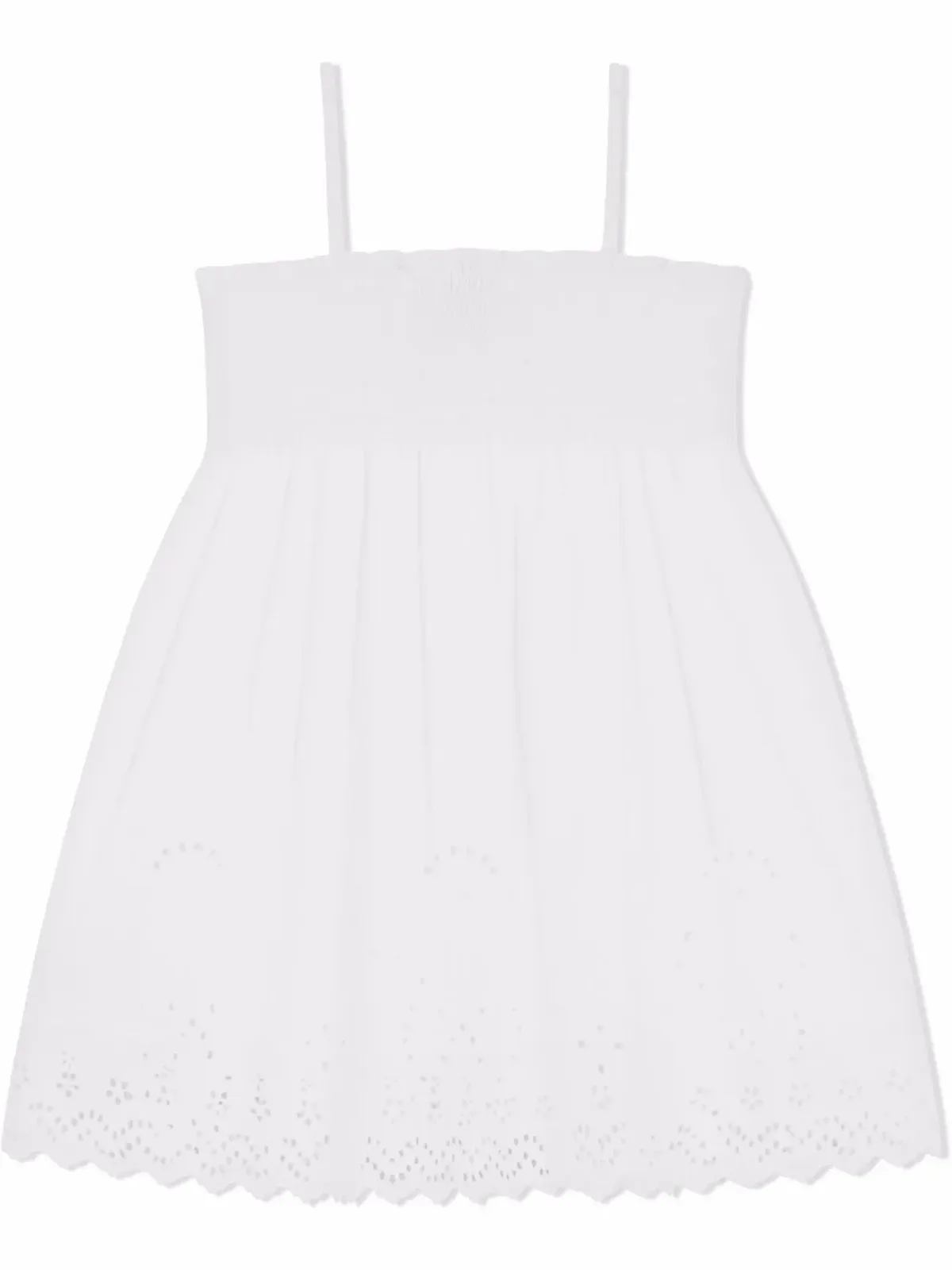 Dolce & Gabbana Kids 刺繍入りポプリン サンドレス - White - 画像2