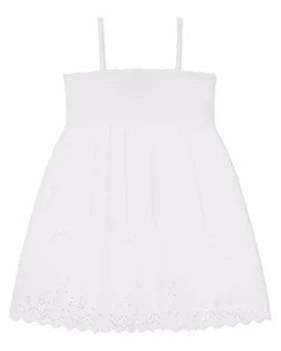 Dolce & Gabbana Kids 刺繍入りポプリン サンドレス - White - サムネイル2