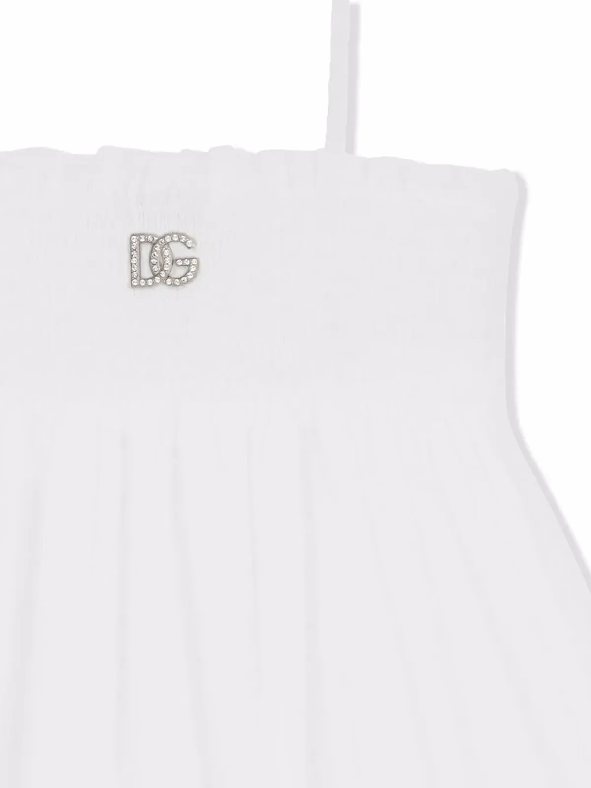 Dolce & Gabbana Kids 刺繍入りポプリン サンドレス - White - 画像3