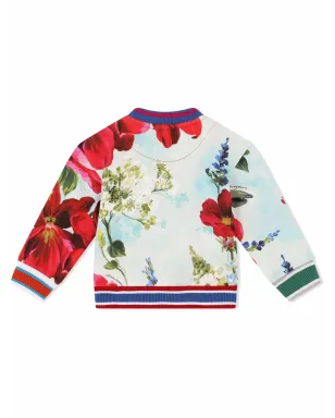 Dolce & Gabbana Kids 花柄プリント アップリケロゴ入り スウェットシャツ - サムネイル2