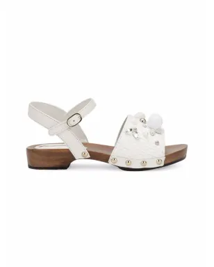 Dolce & Gabbana Kids embellished leather sandals - White - サムネイル2