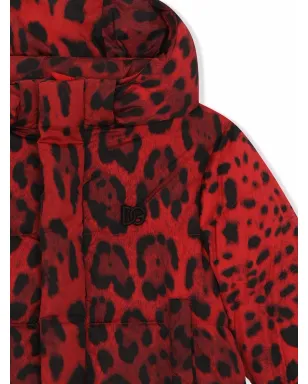 Dolce & Gabbana Kids レオパード柄パデッドジャケット - サムネイル3