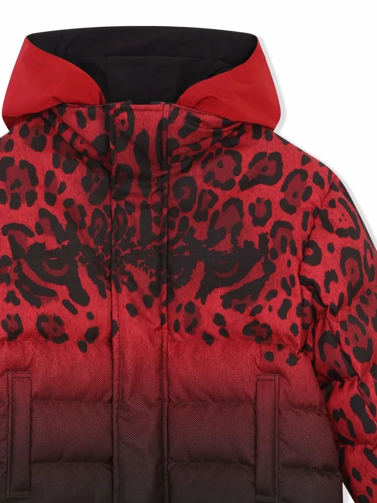 Dolce & Gabbana Kids リバーシブル レオパード柄 パデッドコート - 画像3