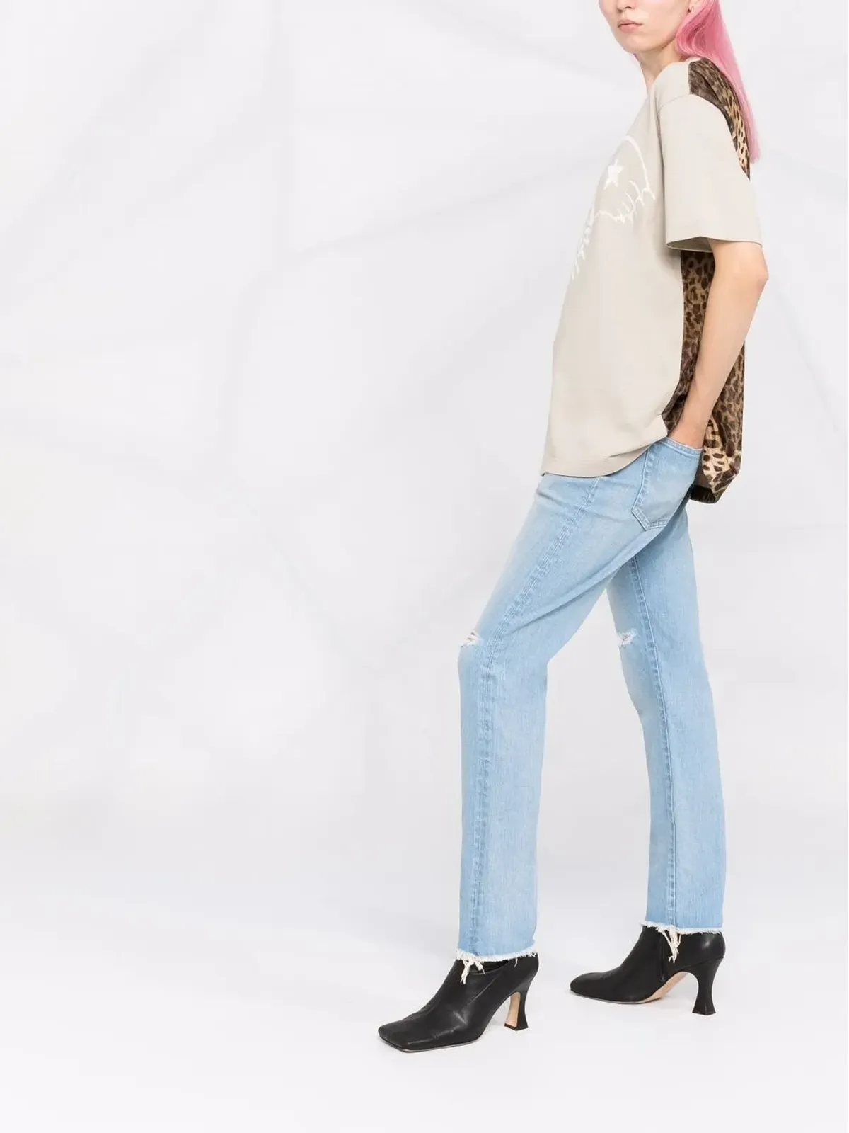 Junya Watanabe ディストレスド・スキニー・ジーンズ - 画像4