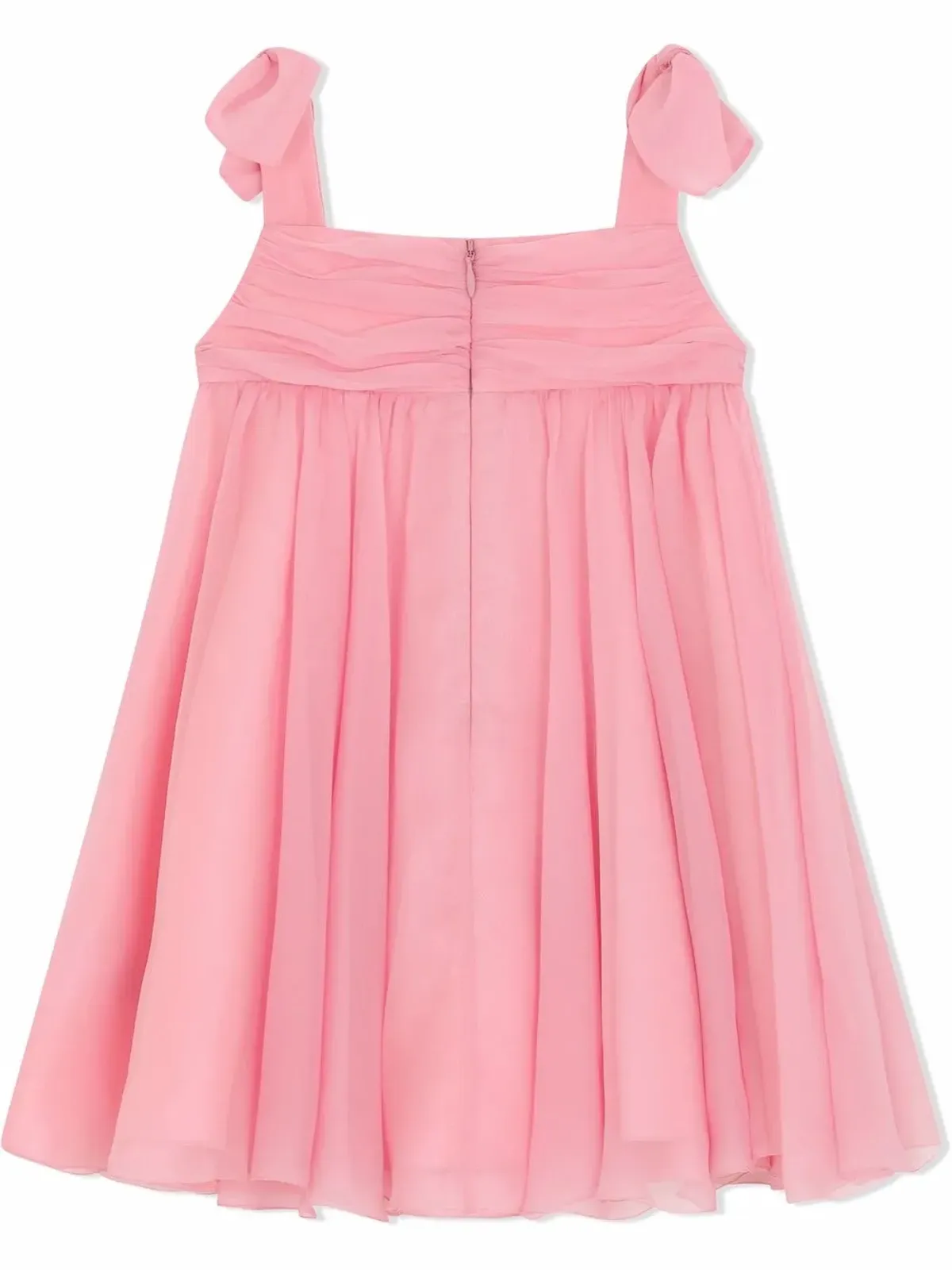 Dolce & Gabbana Kids ピンクのシフォンシルクドレス - 画像2