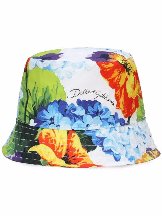 Dolce & Gabbana Kids Dolce & Gabbana Kids 花柄プリント バケットハットの商品画像