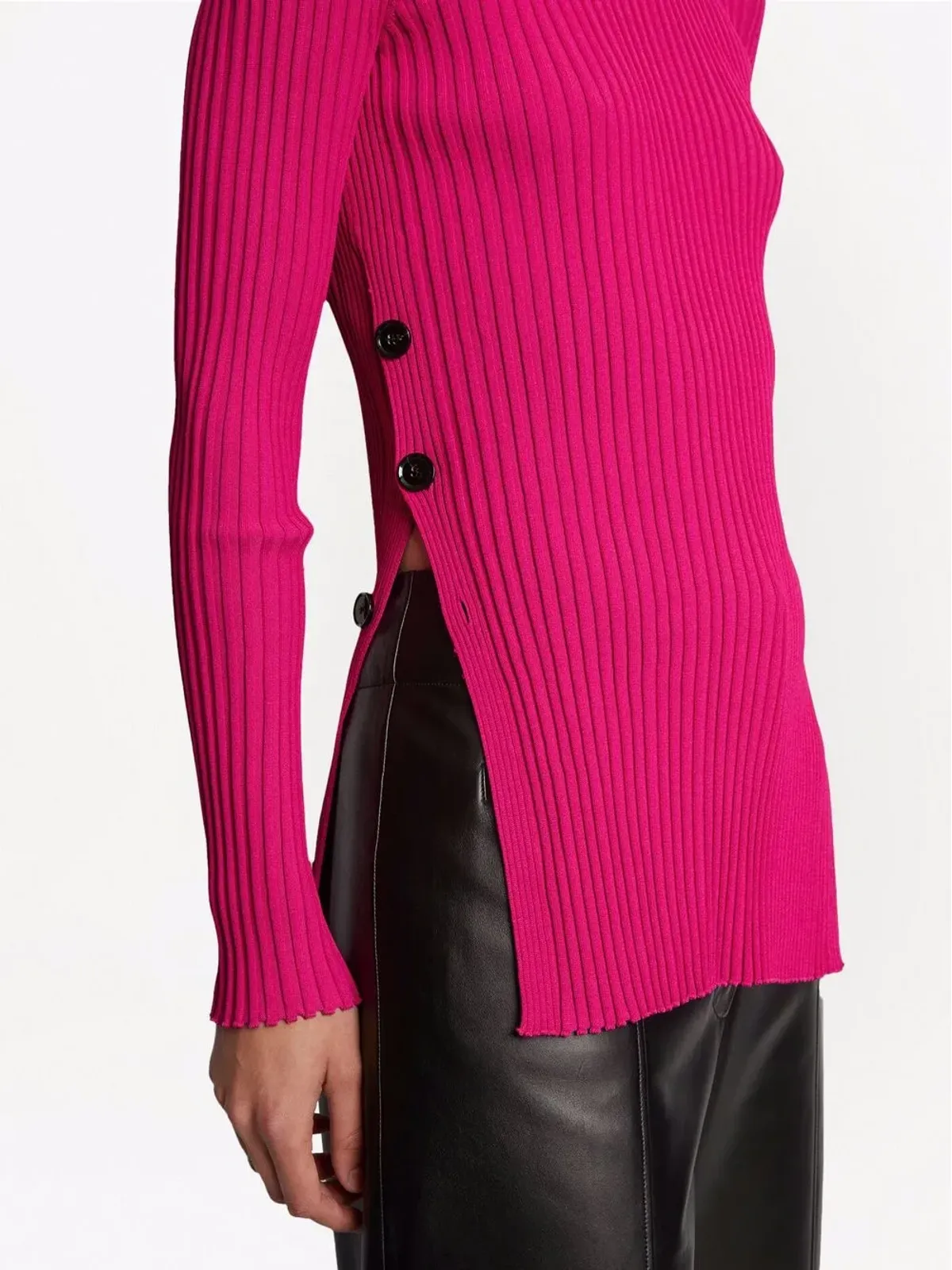 Proenza Schouler リブ編みニット ボタンディテール ジャンパー - 画像5