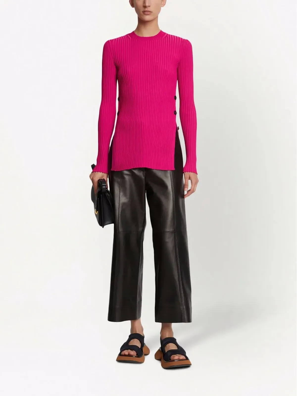 Proenza Schouler リブ編みニット ボタンディテール ジャンパー - 画像2