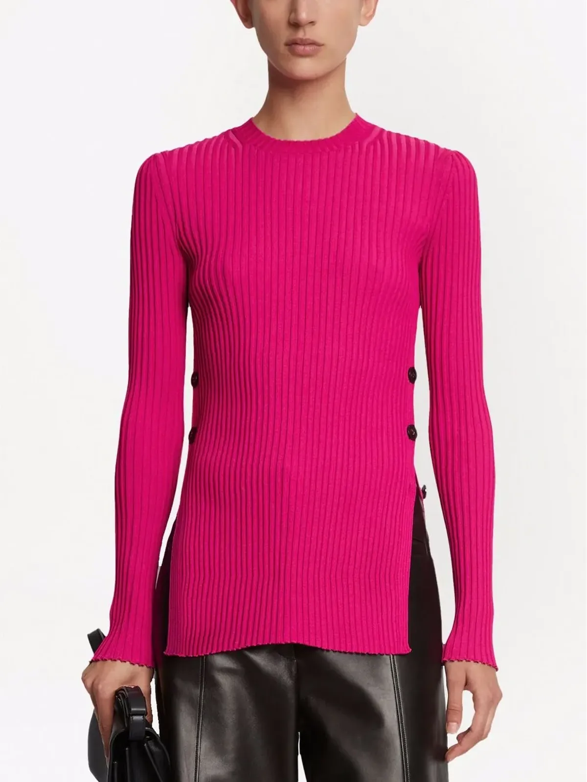 Proenza Schouler リブ編みニット ボタンディテール ジャンパー - 画像3