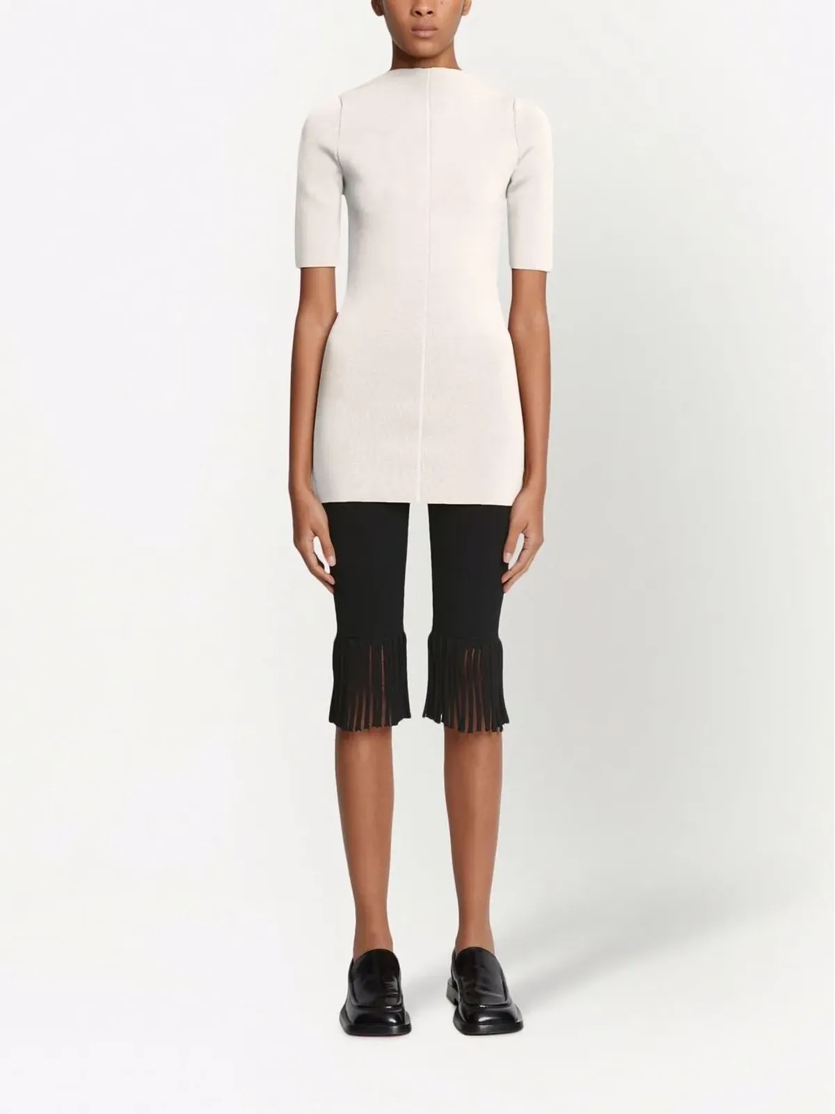 Proenza Schouler テクスチャード・フリンジド・バイカーショーツ - 画像2