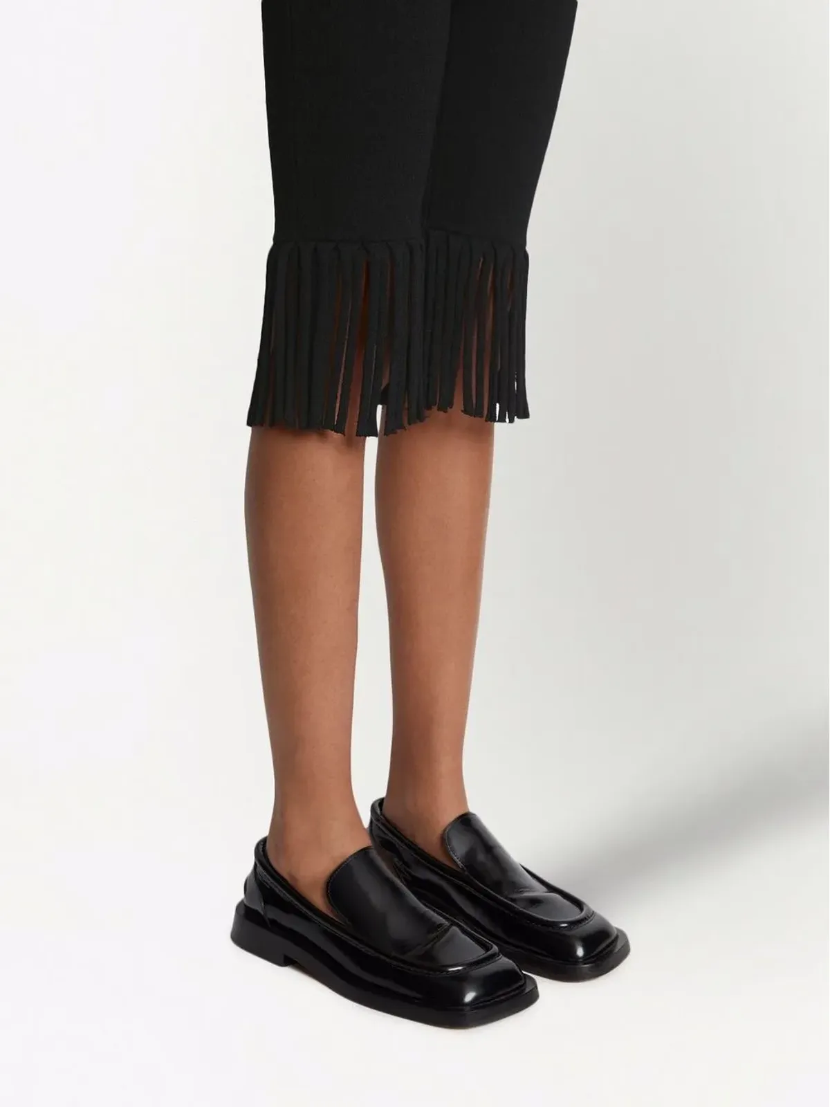 Proenza Schouler テクスチャード・フリンジド・バイカーショーツ - 画像4