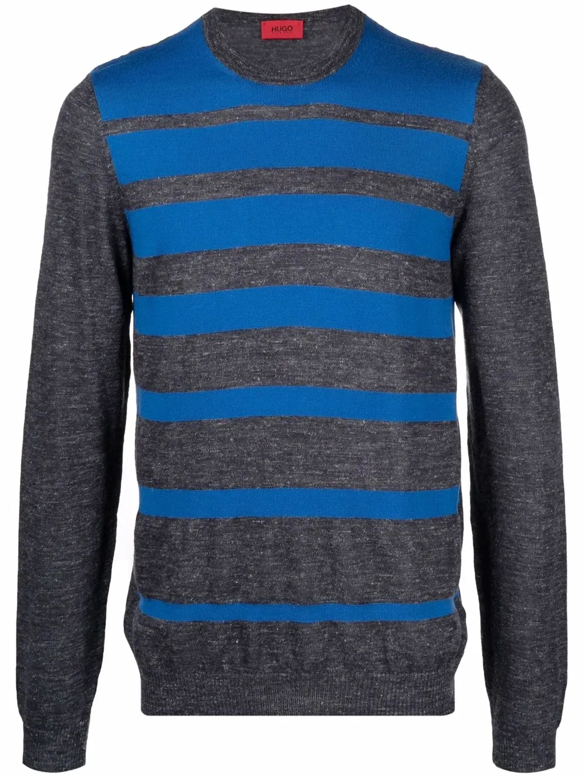 BOSS striped-knit jumper - Grey - 画像1