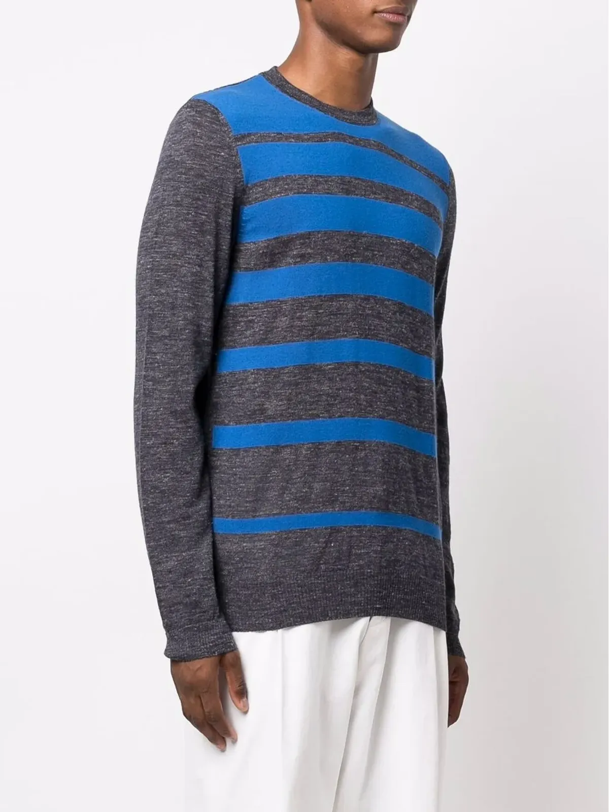 BOSS striped-knit jumper - Grey - 画像3