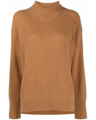Nanushka roll-neck ribbed-knit jumper - Brown - サムネイル1