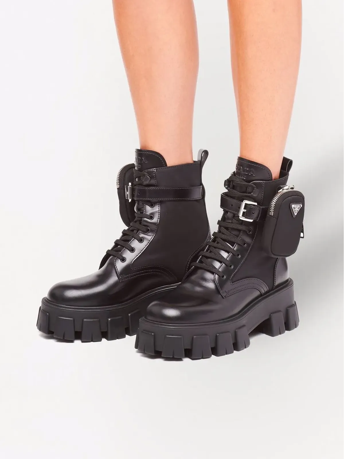 Prada モノリス レザー ブーツ - 画像5