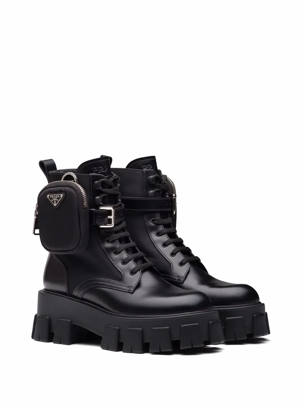 Prada モノリス レザー ブーツ - 画像2