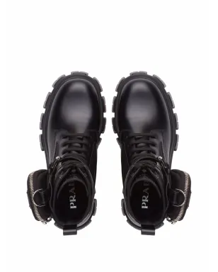 Prada モノリス レザー ブーツ - サムネイル4