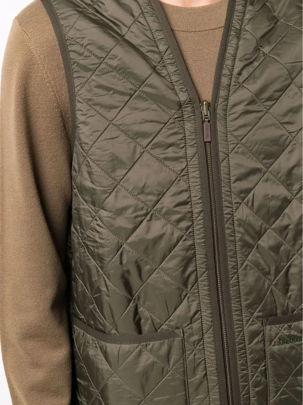 Barbour ジレ キルテッド ポーチポケット - 画像5