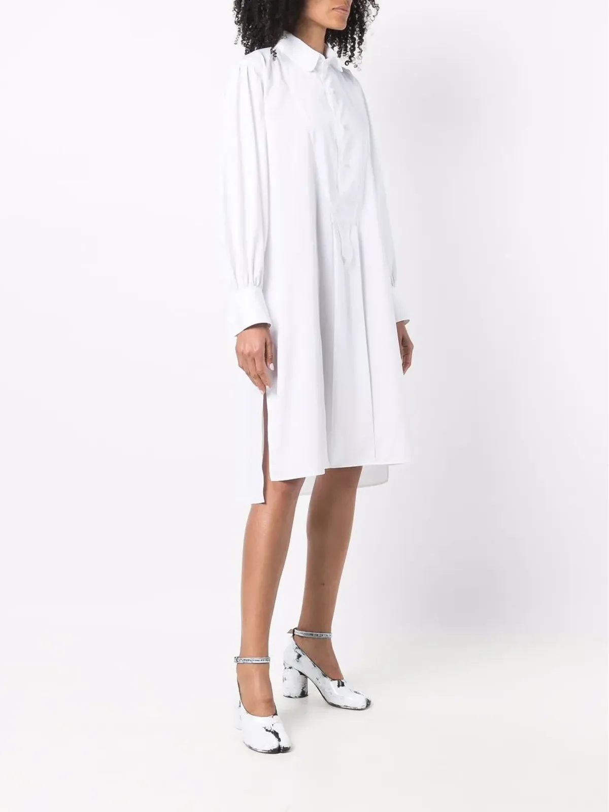 Maison Margiela ハイロー・ヘム シャツドレス - 画像3