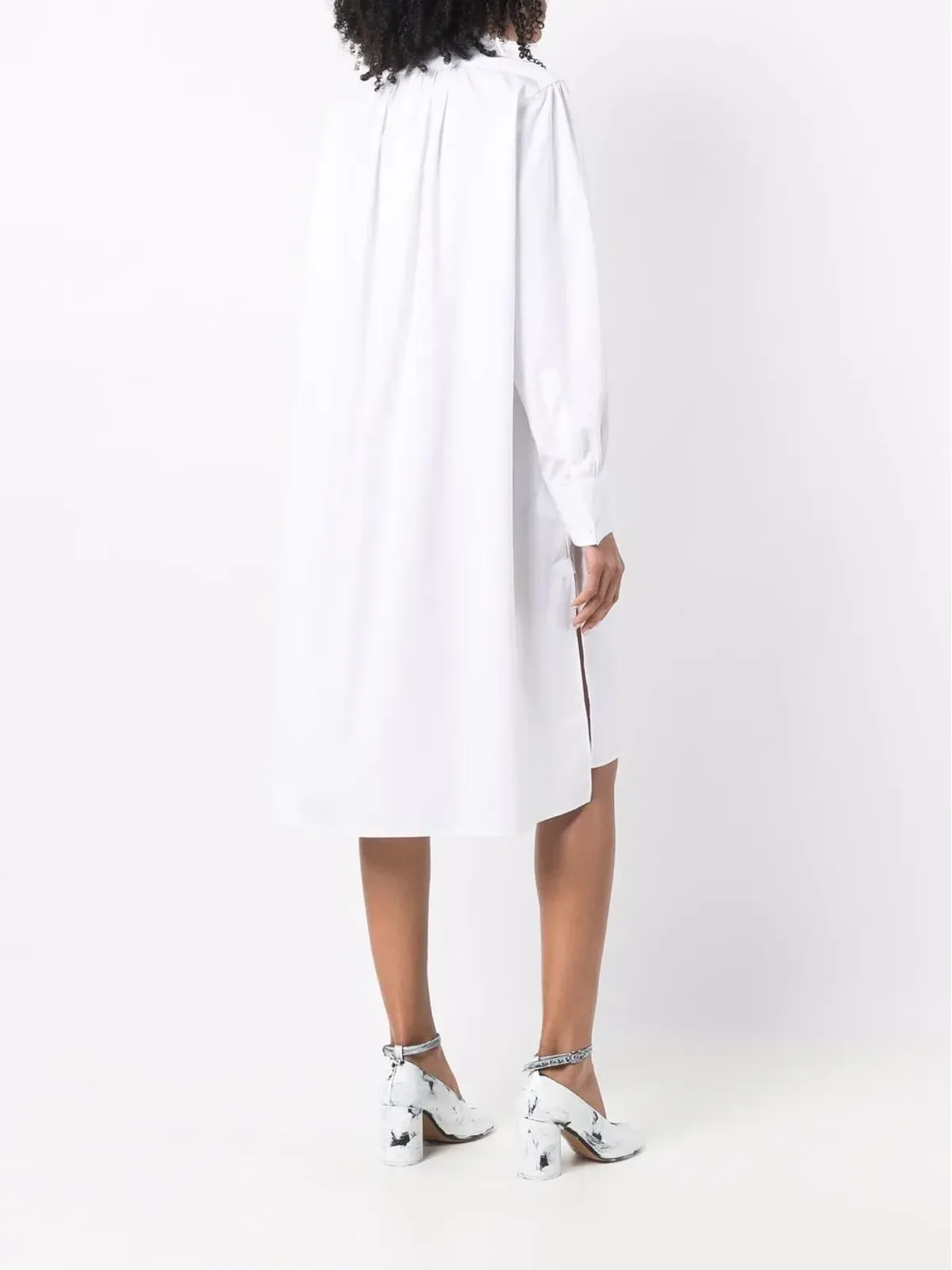 Maison Margiela ハイロー・ヘム シャツドレス - 画像4