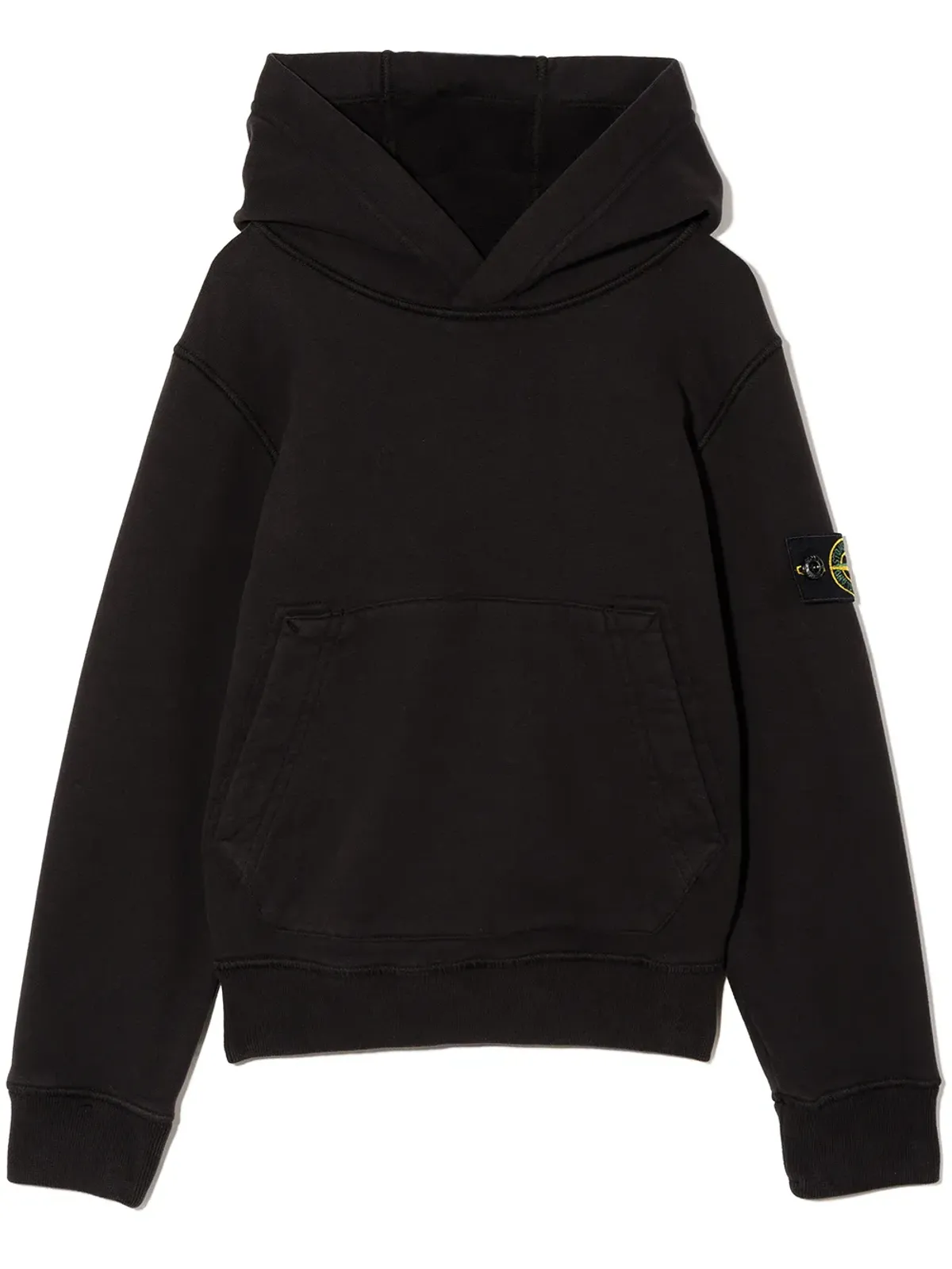 Stone Island Junior Compassロゴ コットン フーディ - 画像1