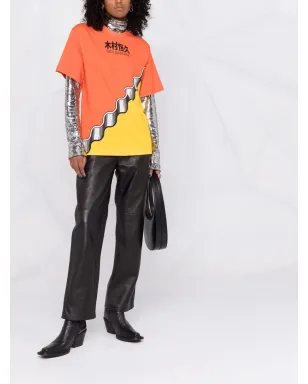 Rabanne x Kimura オーガニックコットン カラーブロック Tシャツ - サムネイル2