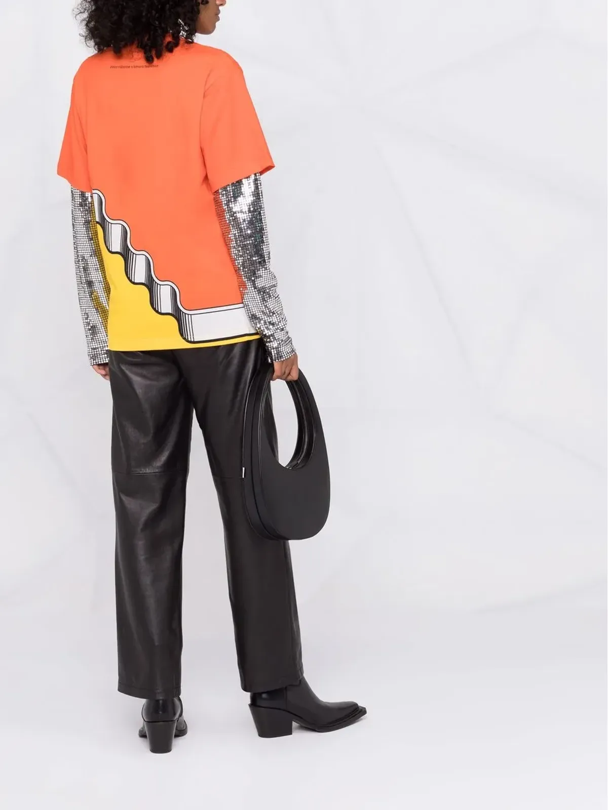 Rabanne x Kimura オーガニックコットン カラーブロック Tシャツ - 画像4