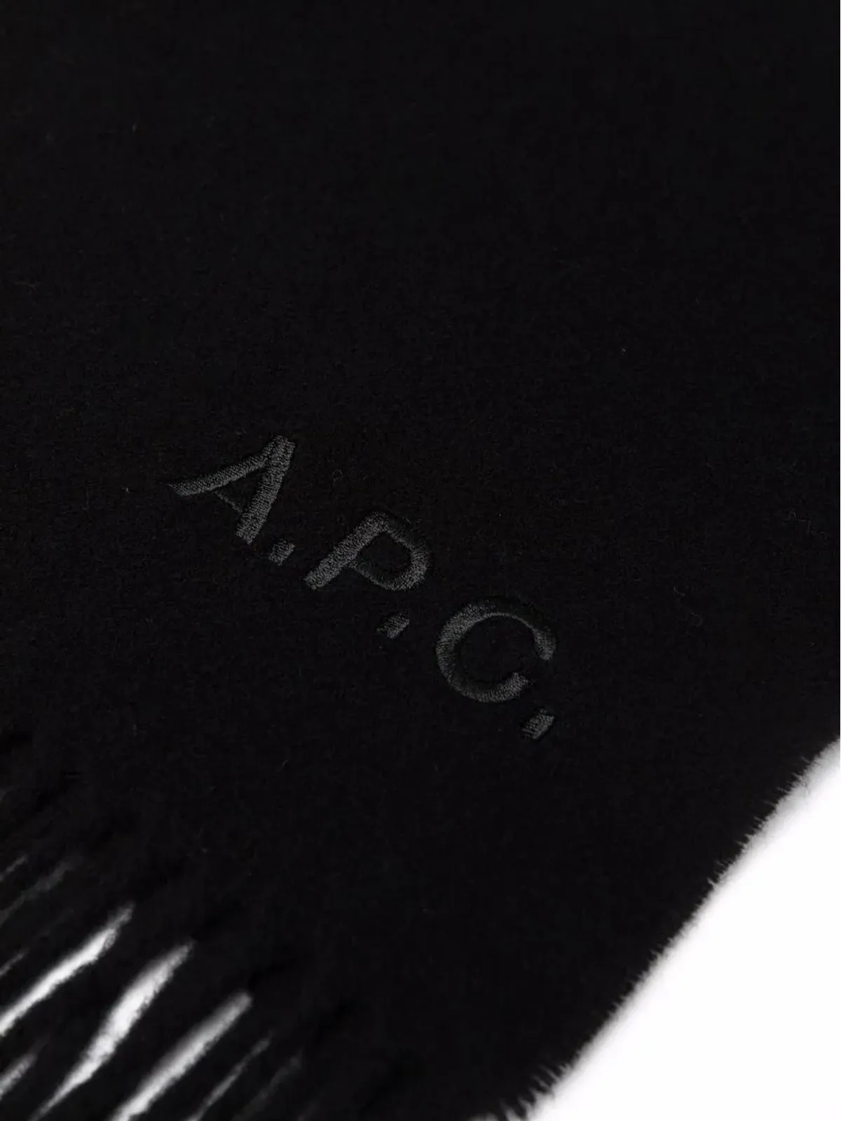 A.P.C. ロゴ刺繍ウールスカーフ - 画像3