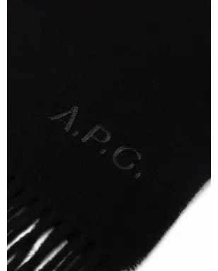 A.P.C. ロゴ刺繍ウールスカーフ - サムネイル3