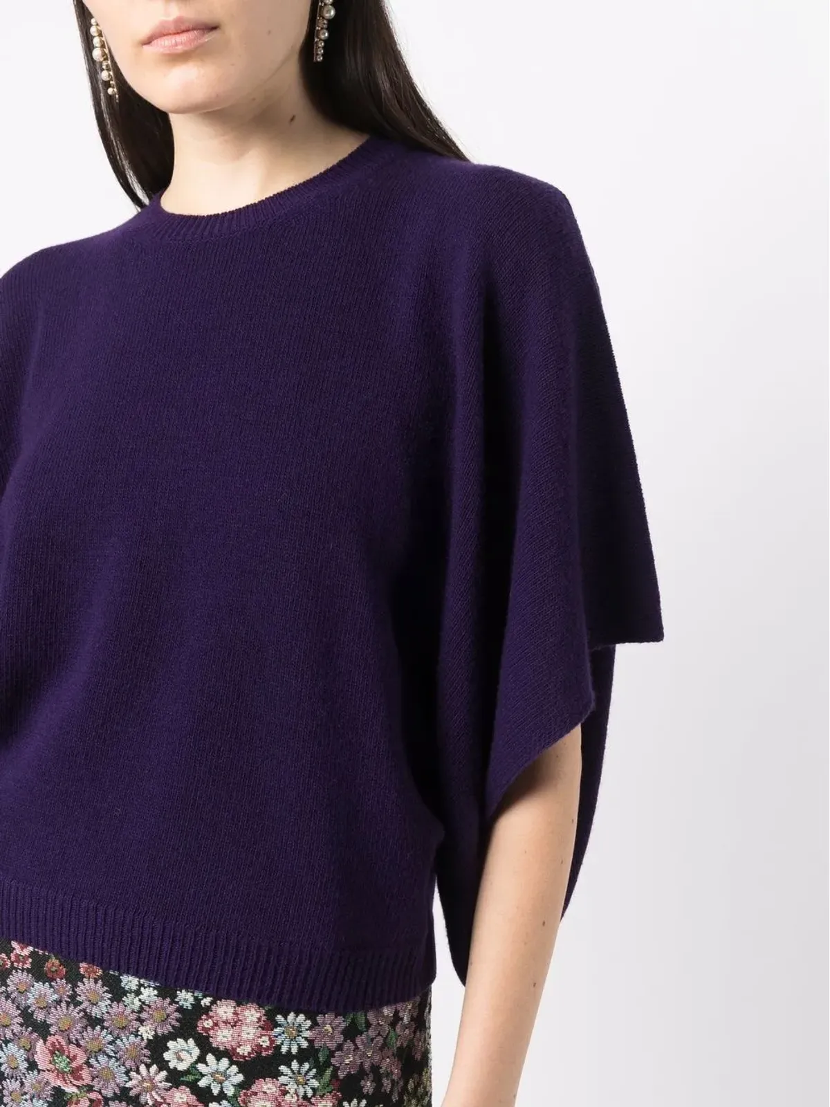 Valentino Garavani バットウィングスリーブニットトップ - 画像5