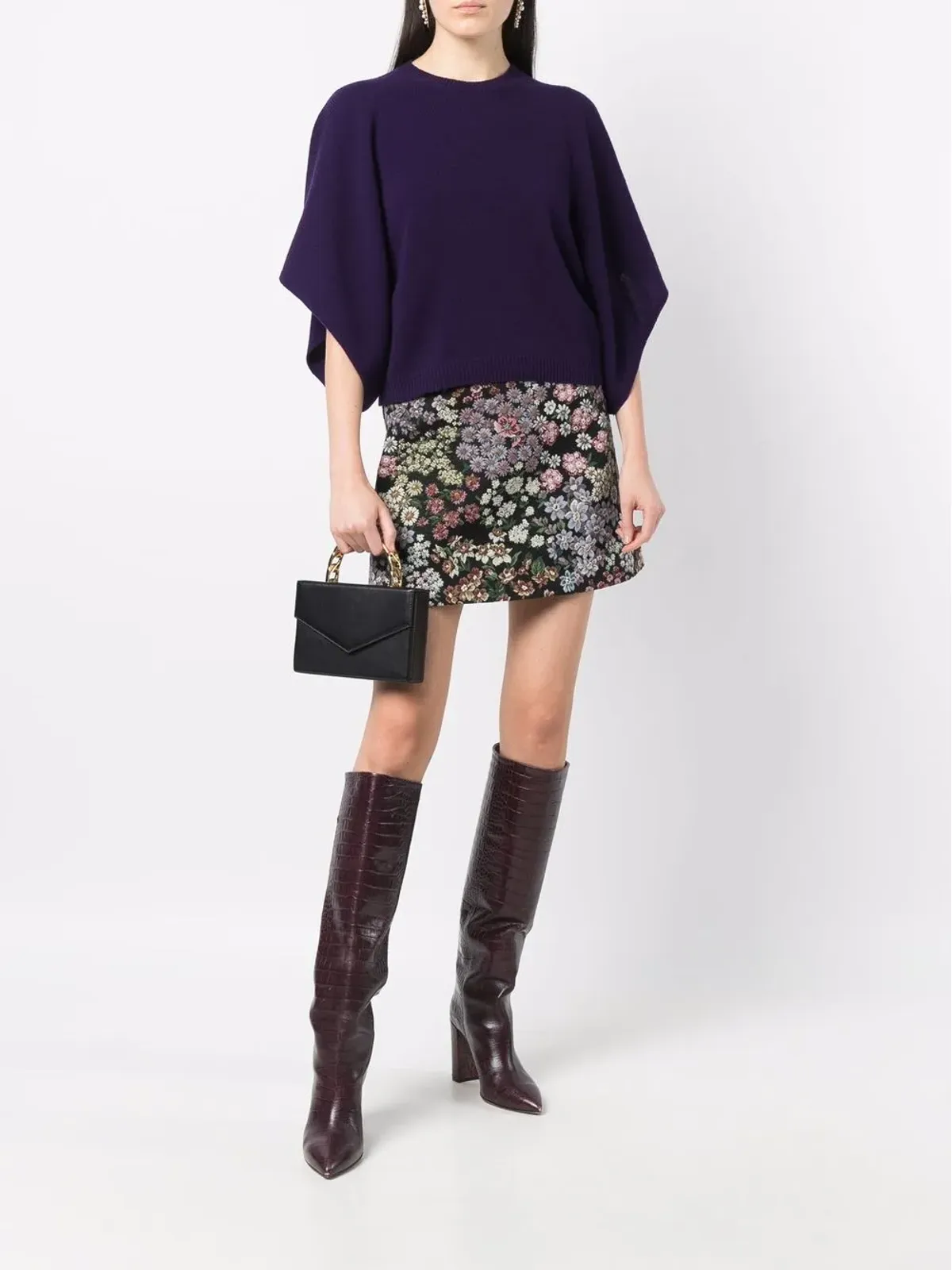 Valentino Garavani バットウィングスリーブニットトップ - 画像2