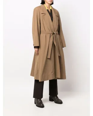 Low Classic ベルト付きノッチドラペル シングルブレストコート - サムネイル3