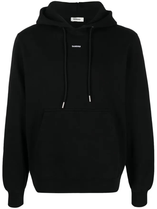 SANDRO SANDRO 刺繍入りオーガニックコットンフーディーの商品画像