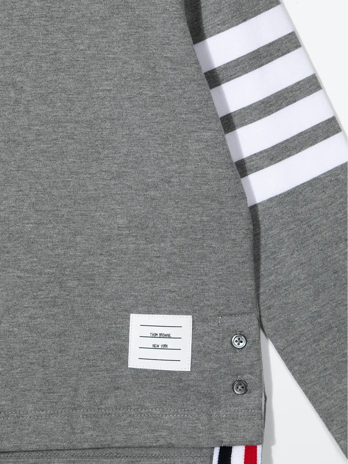 Thom Browne Kids ストライプディテール クルーネック ジャンパー - 画像3