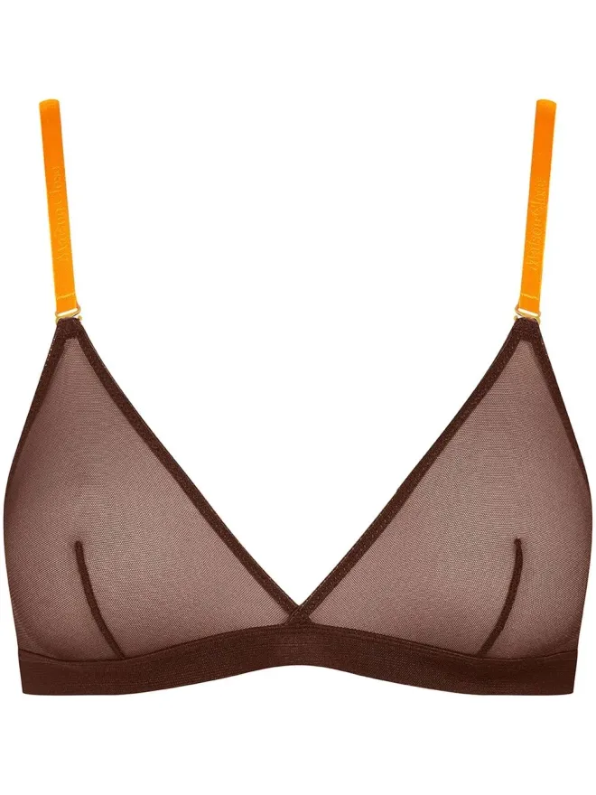 Maison Close Maison Close コル・ア・コール メッシュ三角ブラ（ブラウン）の商品画像