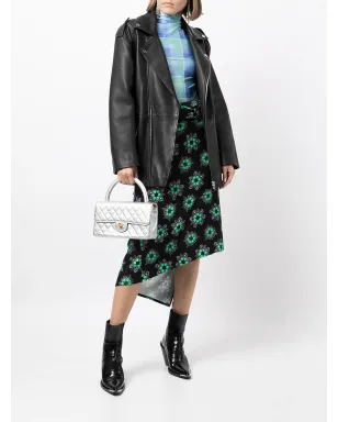 CHANEL Pre-Owned ダイヤモンドキルティング 長方形型ハンドバッグ シルバー - サムネイル2