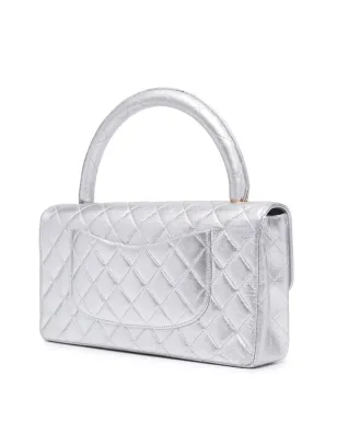 CHANEL Pre-Owned ダイヤモンドキルティング 長方形型ハンドバッグ シルバー - サムネイル3