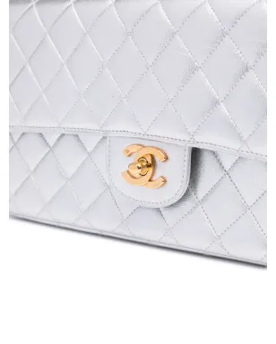 CHANEL Pre-Owned ダイヤモンドキルティング 長方形型ハンドバッグ シルバー - サムネイル4