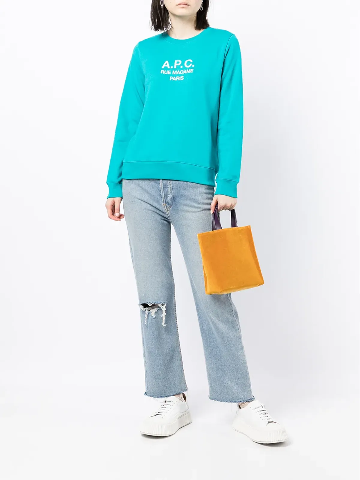 A.P.C. ロゴプリントスウェットシャツ - 画像2