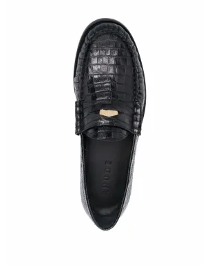 RHUDE クロコダイルエフェクト レザー ローファー - ブラック - サムネイル4