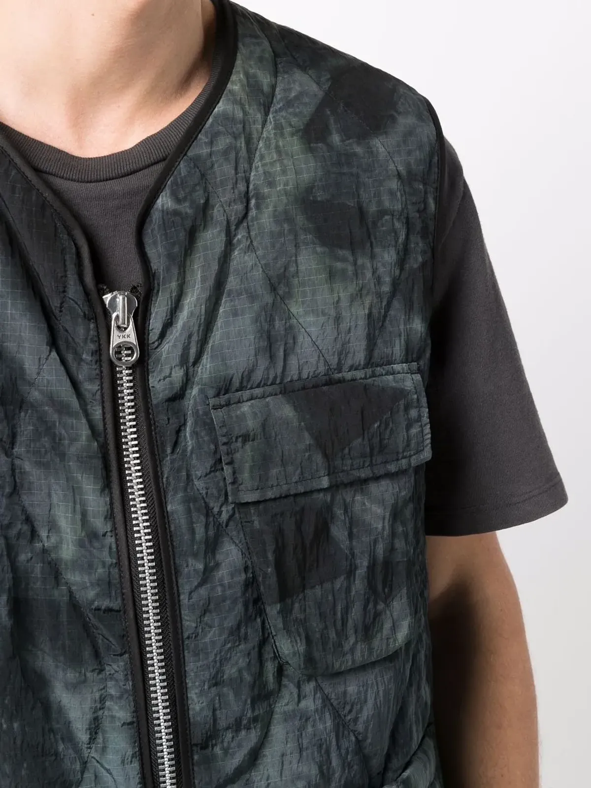 Mackintosh GENERAL tie-dye gilet - Grey - 画像5