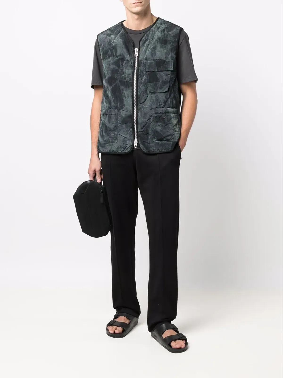 Mackintosh GENERAL tie-dye gilet - Grey - 画像2