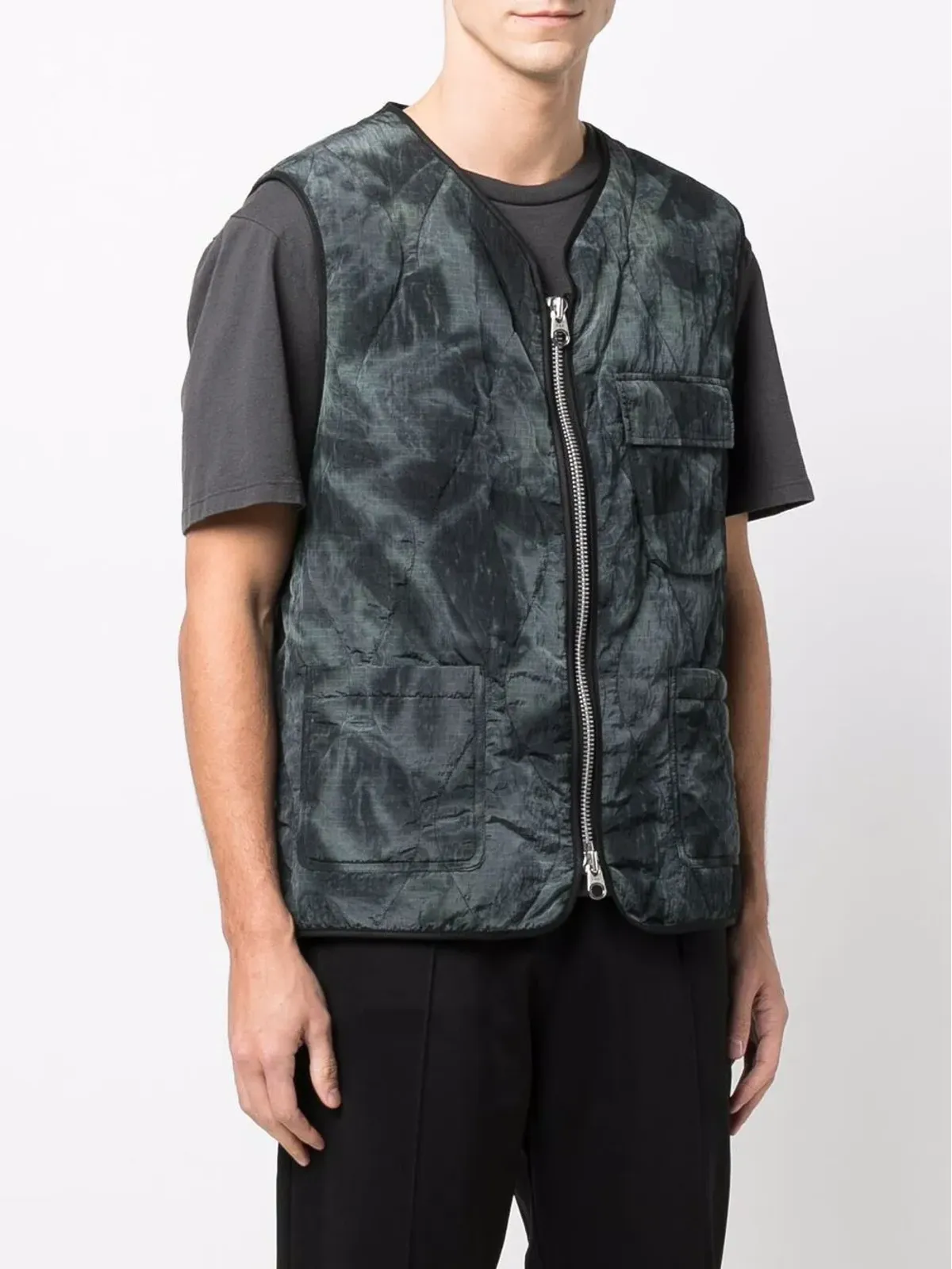 Mackintosh GENERAL tie-dye gilet - Grey - 画像3