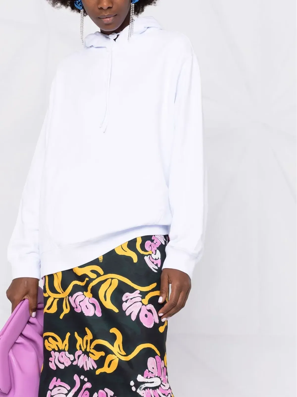 MSGM ロゴプリント コットン フーディー - 画像5